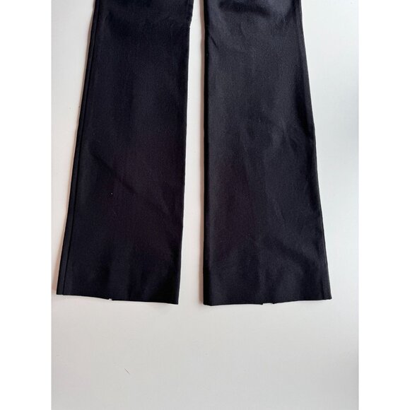 DEREK LAM 10 CROSBY Lucia Black Bi-Stretch Twill Flared Front Slit Pants, Size 8 - Picture 11 of 14
